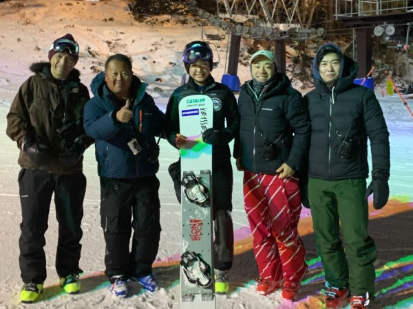 スキーレーシングの中川コーチと先輩